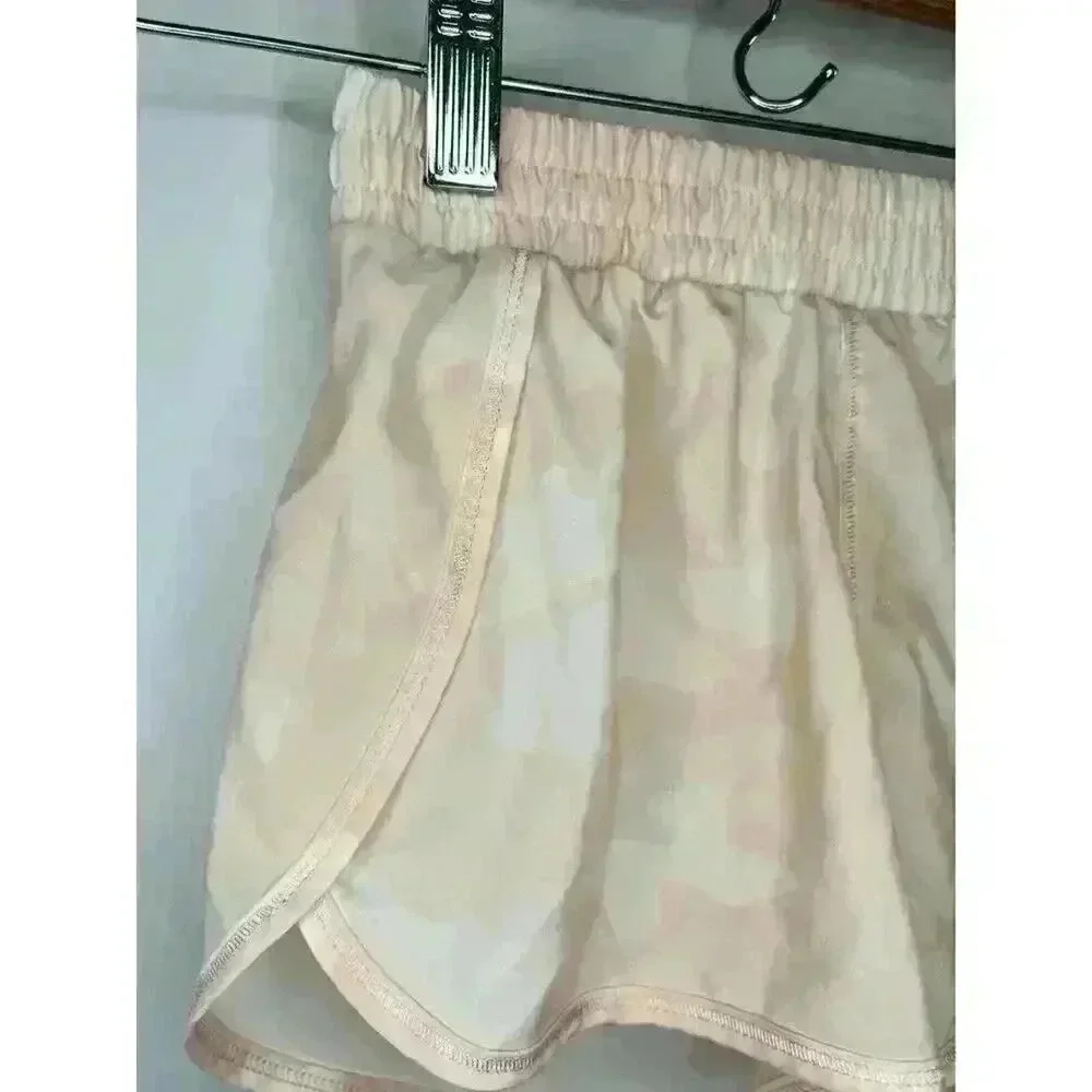 All In Motion Girls Shorts Pink Camo Athletic Lightweight Lined 6/7 Activewear